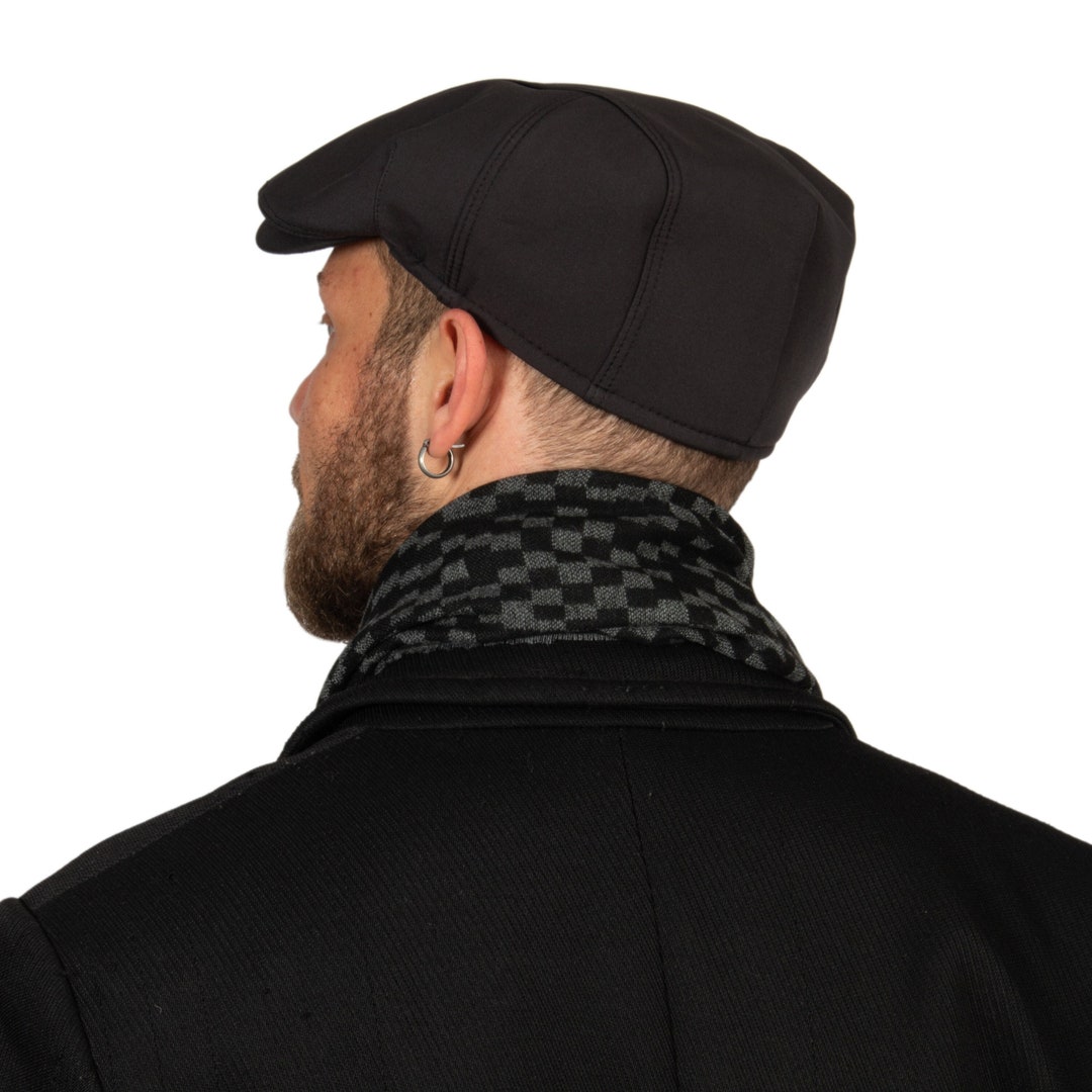 Dark Gray Water Resistant Flat Cap Peaky Blinders Hat Ultra Etsy