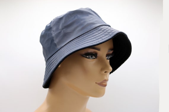 Dark Blue Water Resistant Women Bucket Hat, Fleece Lined Bucket Hat, One  Size Hat, Women Hat, Rain Hat, Birthday Gift, Christmas Gift -  UK