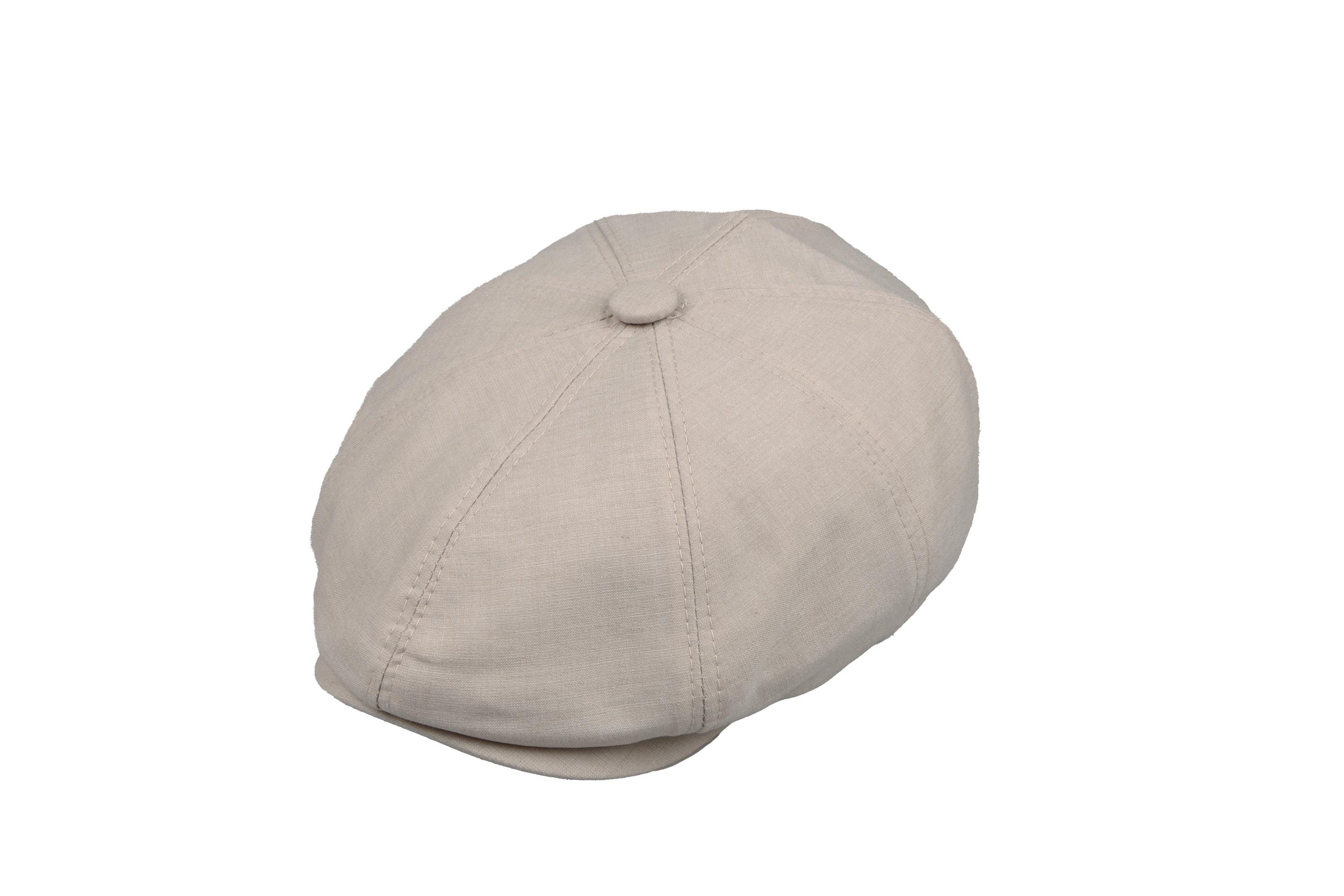Vintage Newsboy Cap, Flat Cap, Hat (B671), Beige Brown Green