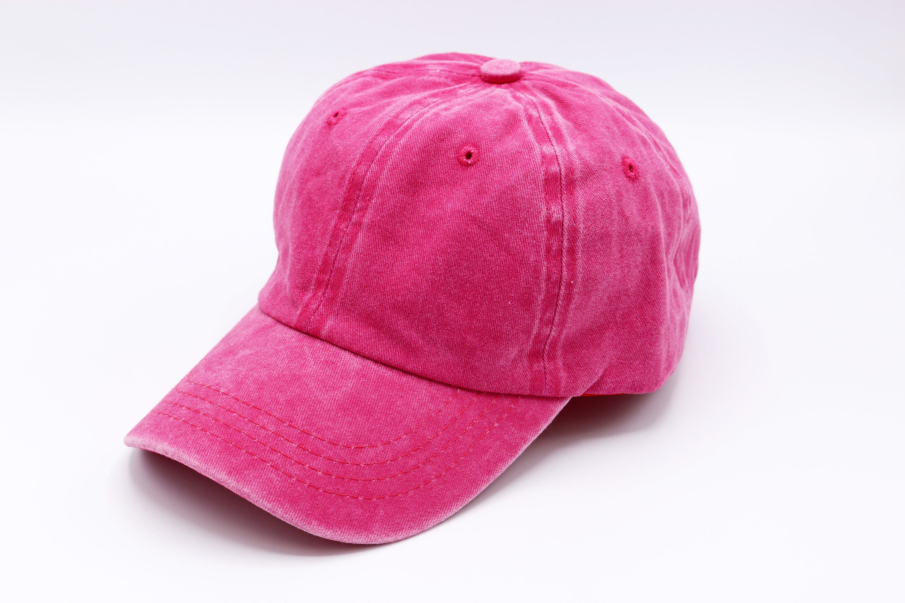 Pink Cotton Baseball Cap, Hatsquare Fabric Baseball Hat