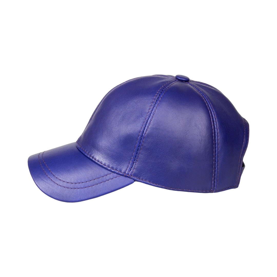 Purple Leather Baseball Cap, Hatsquare Baseball Cap, Woman