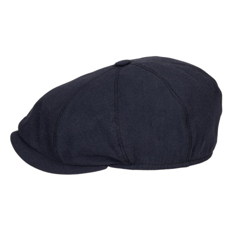 Dark Blue Cotton Summer 8 Panel Newsboy Cap, Peaky Blinders Hat ...