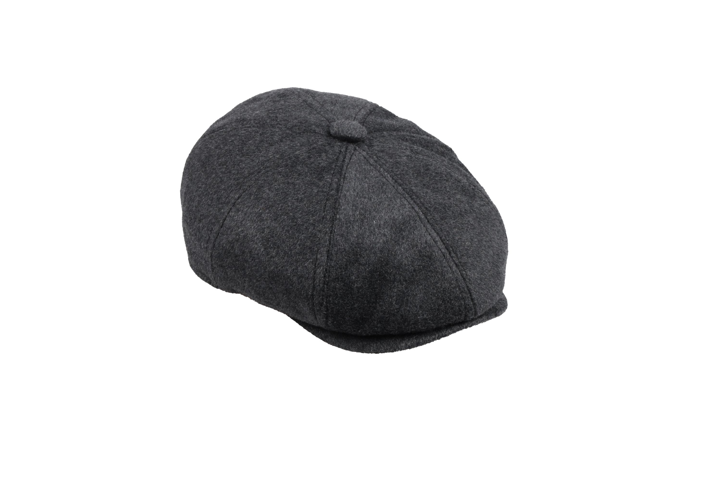 Dark Gray Wool 8 Panels Newsboy Cap, Peaky Blinders Hat, Man  display picture 2