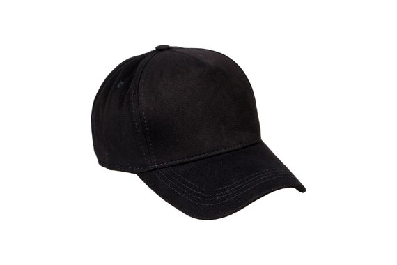 Buy Black Cotton Fabric Baseball Cap, Baseball Hat, Men Summer Hat