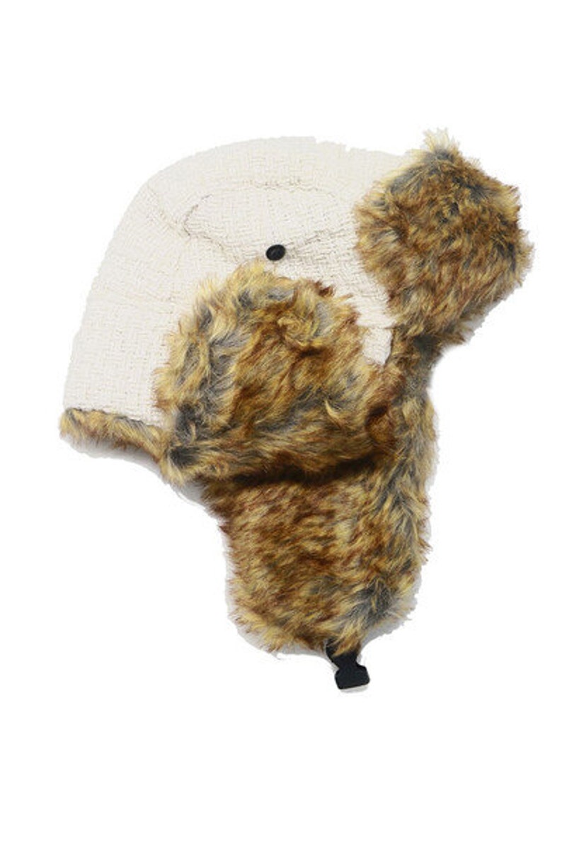 Bonnet aviateur en tissu à tricoter pour homme, chapeau en peau de mouton Faux Shearling, casquette de trappeur, chapeau d'hiver pour homme, chapeau à long oreillette, cadeau de Noël, cadeau d'anniversaire image 9