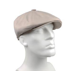 Ivory Linen Summer 8 Panel Newsboy Cap, Peaky Blinders Hat, Hatsquare Baker Boy Hat, Irish flat cap, Lightweight Vintage Men Hat , Ivy Hat
