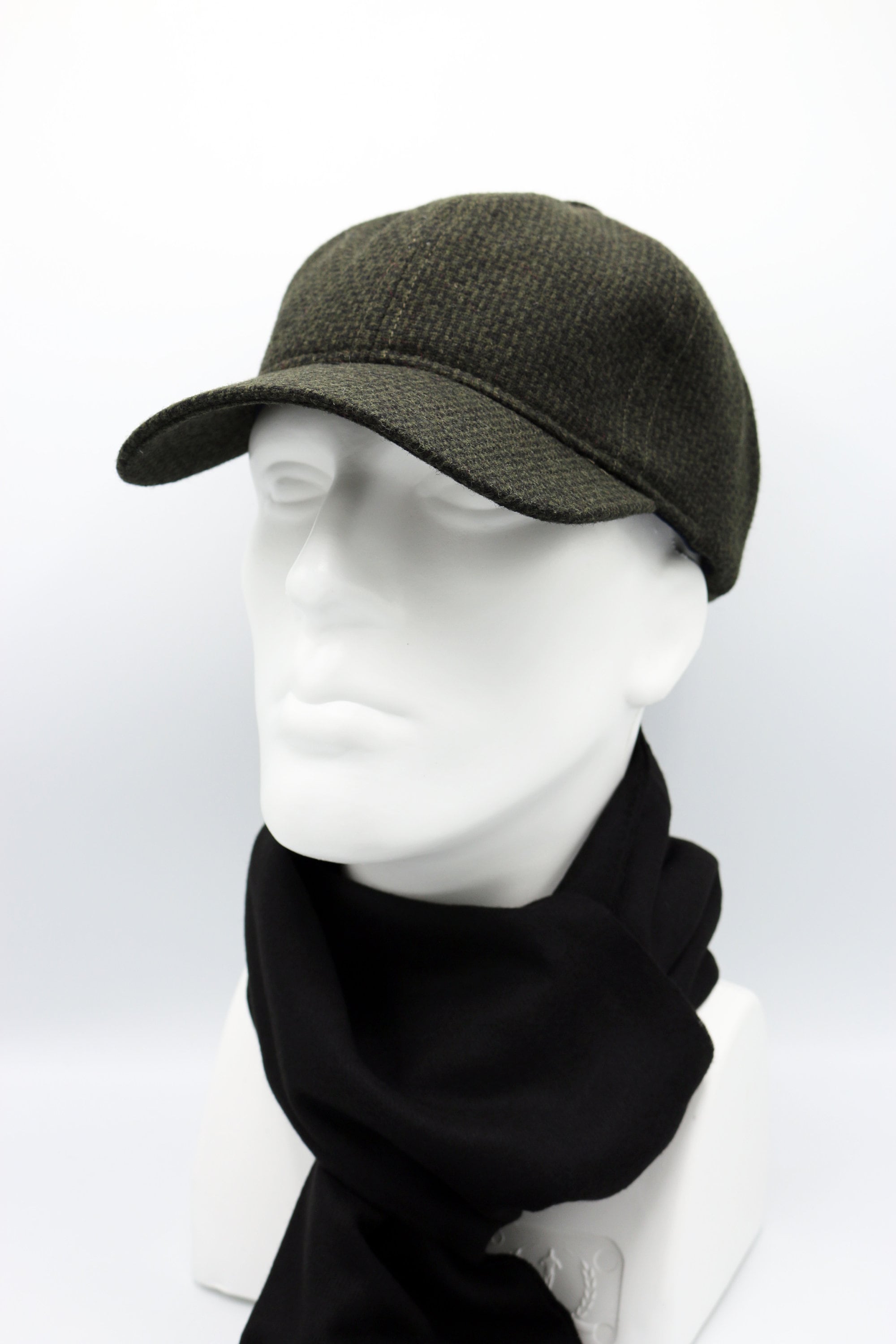 Dark Green Geometric Pattern Wool Men Scarf Suit Scarf Etsy