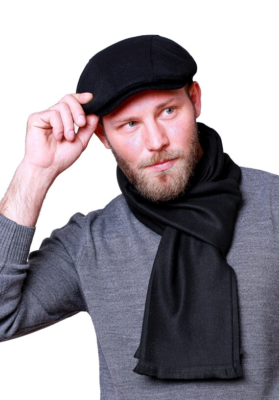Cappello in Cashmere Nero 8 Pannelli Cappello Peaky Blinders | Etsy Italia