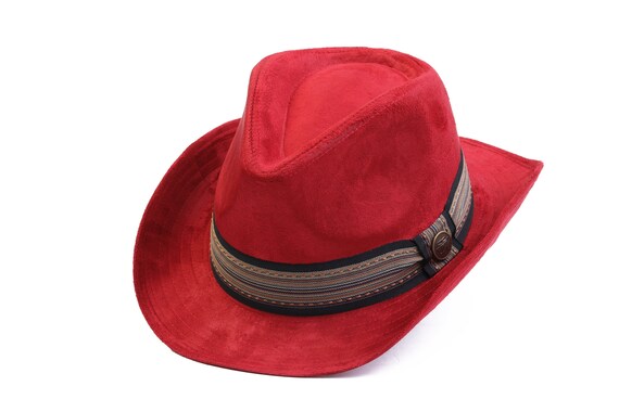 Red Cowgirl Hat Cowboy Hat Boho Cowboy 