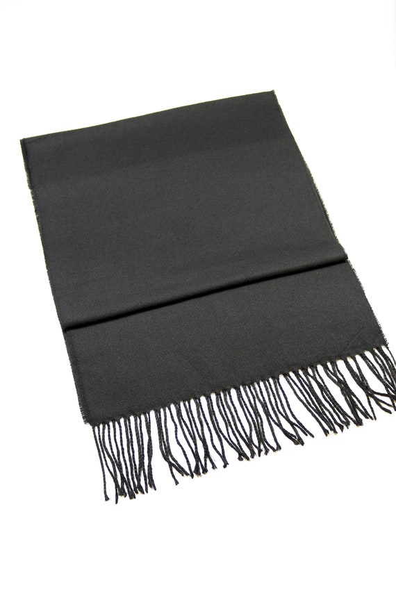 Black Wool Men Scarf, Suit Scarf, Scarves for Men, Hatsquare