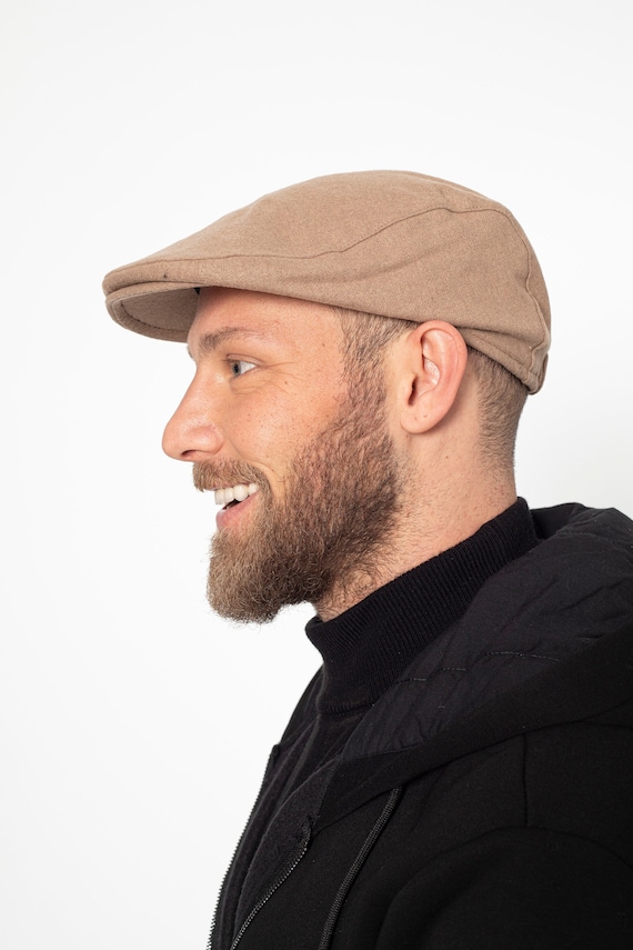 Camel 100% Wool One Size Flat Cap, Peaky Blinders Hat, Hatsquare