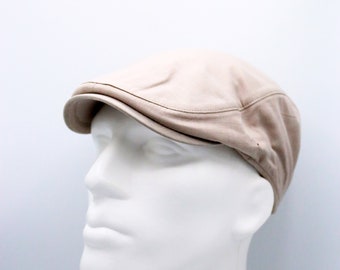 Casquette plate taille unique d'été en coton beige, chapeau Peaky Blinders, chapeau Baker Boy, casquette plate irlandaise, chapeau Gatsby, chapeau d'homme d'été, chapeau Ivy League