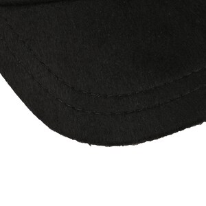 Black Wool Blend Baseball Hat, Hatsquare Baseball Cap, Winter Hat, Warm Hat, Men Baseball Cap, Christmas Gift, Sport Cap, Valentines Gift image 7