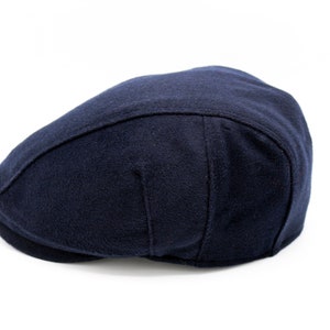 Dunkel Blaue Wolle Schiebermütze,Peaky Blinders Hut, Baker Boy Wollmütze,Irische Schiebermütze,Weihnachtsgeschenk,Hatsquare Schiebermütze,Gatsby Hut
