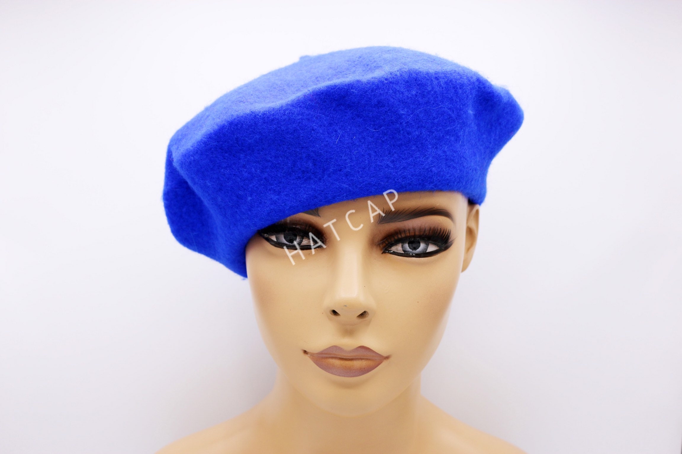 Blue French Beret Painters Hat Women Felt Beret Women Etsy