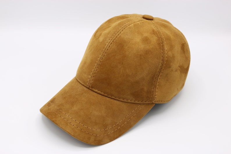 Personalized Mustard Yellow Suede Baseball CapLeather Hat Etsy