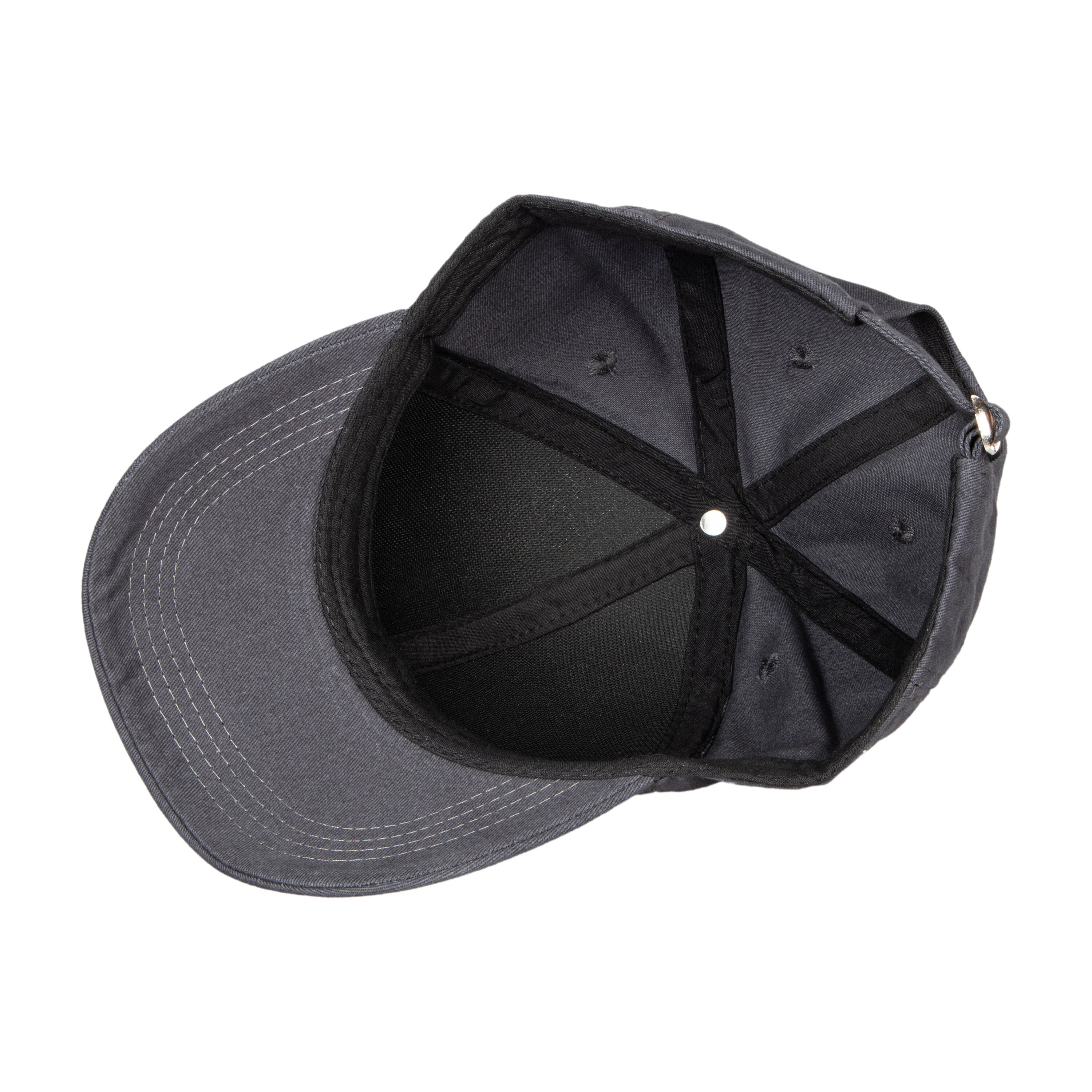 Dark Gray Cotton Fabric Baseball Cap, Hatsquare Baseball Hat 