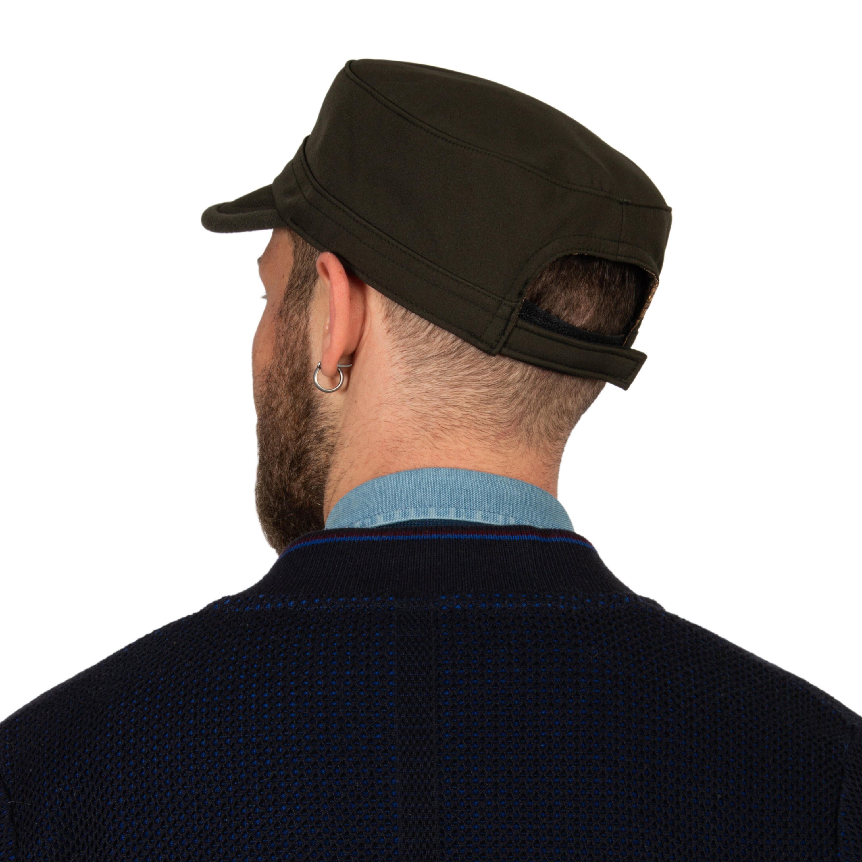 Dark Green Water Resistant Military Cap, Men Cadet Cap, Army Style Hat ...