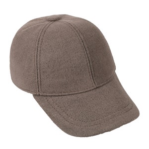 Mink Brown Wool Blend Baseball Hat, Hatsquare Baseball Cap, Winter Hat,Warm Hat, Men Baseball Cap, Christmas Gift, Sport Cap, Valentines Day