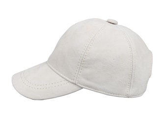Beige Suede Leather Baseball Cap, Hatsquare Leather Baseball Hat, Adjustable Man Leather Cap,Women Suede Cap, Sports Cap, Dad Hat