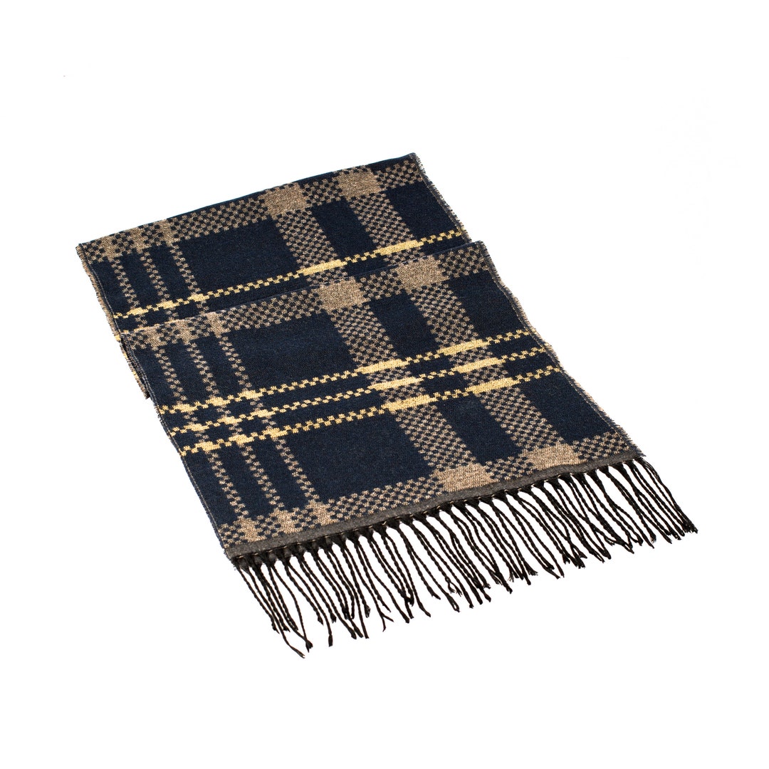 Cavalli Class Blue Wool Men Scarf