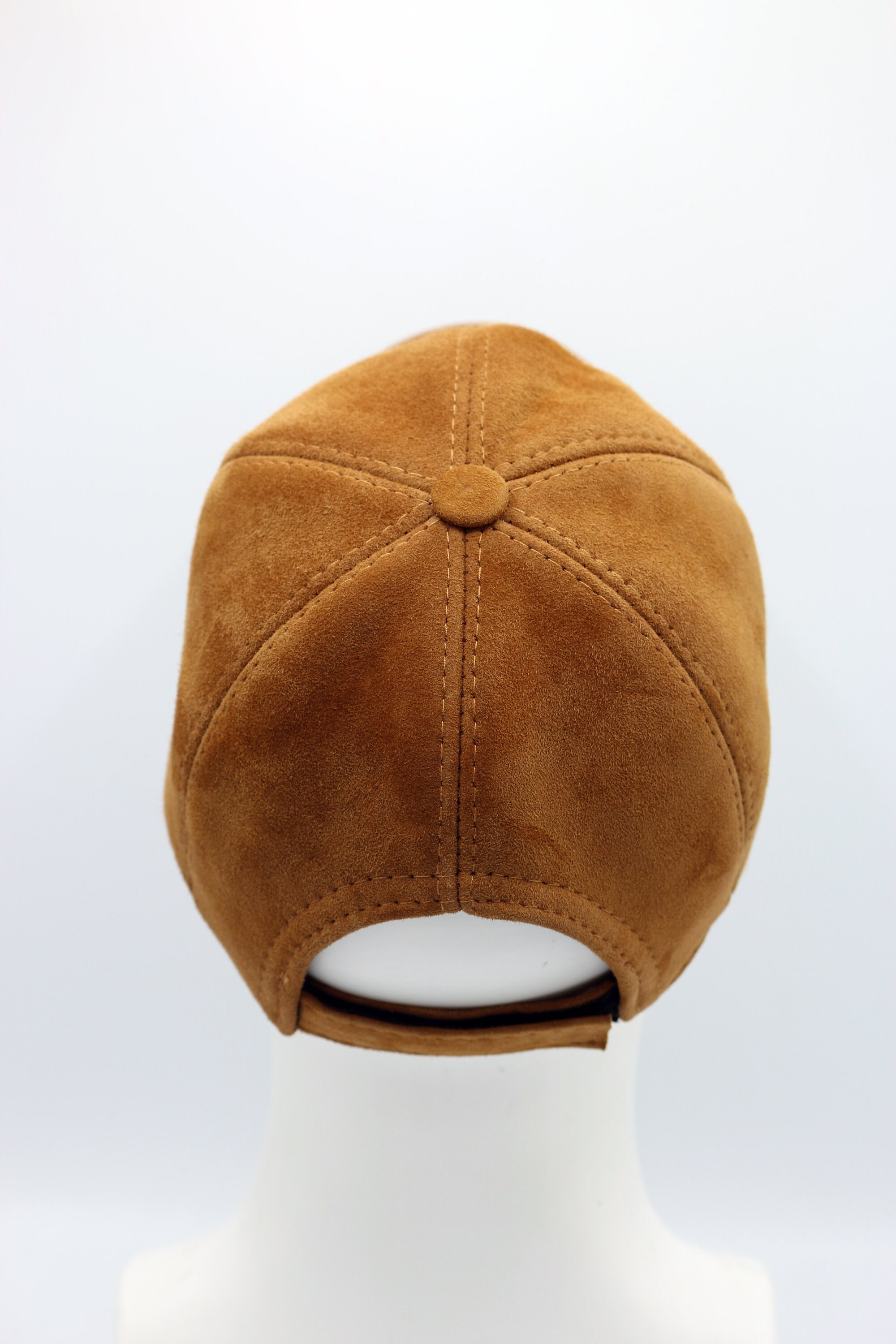 Lukkizara Real Suede Leather Baseball Cap - Unisex Outdoor Sport Hat With Adjustable Velcro Strap, Tan, One Size