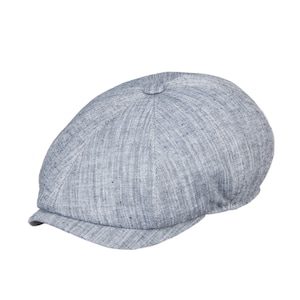 Granietblauwe katoenen zomer 8-panel krantenverkoperpet, Peaky Blinders-hoed, Hatsquare Baker Boy-hoed, Ierse platte pet, lichtgewicht zomerhoed voor heren, klimop