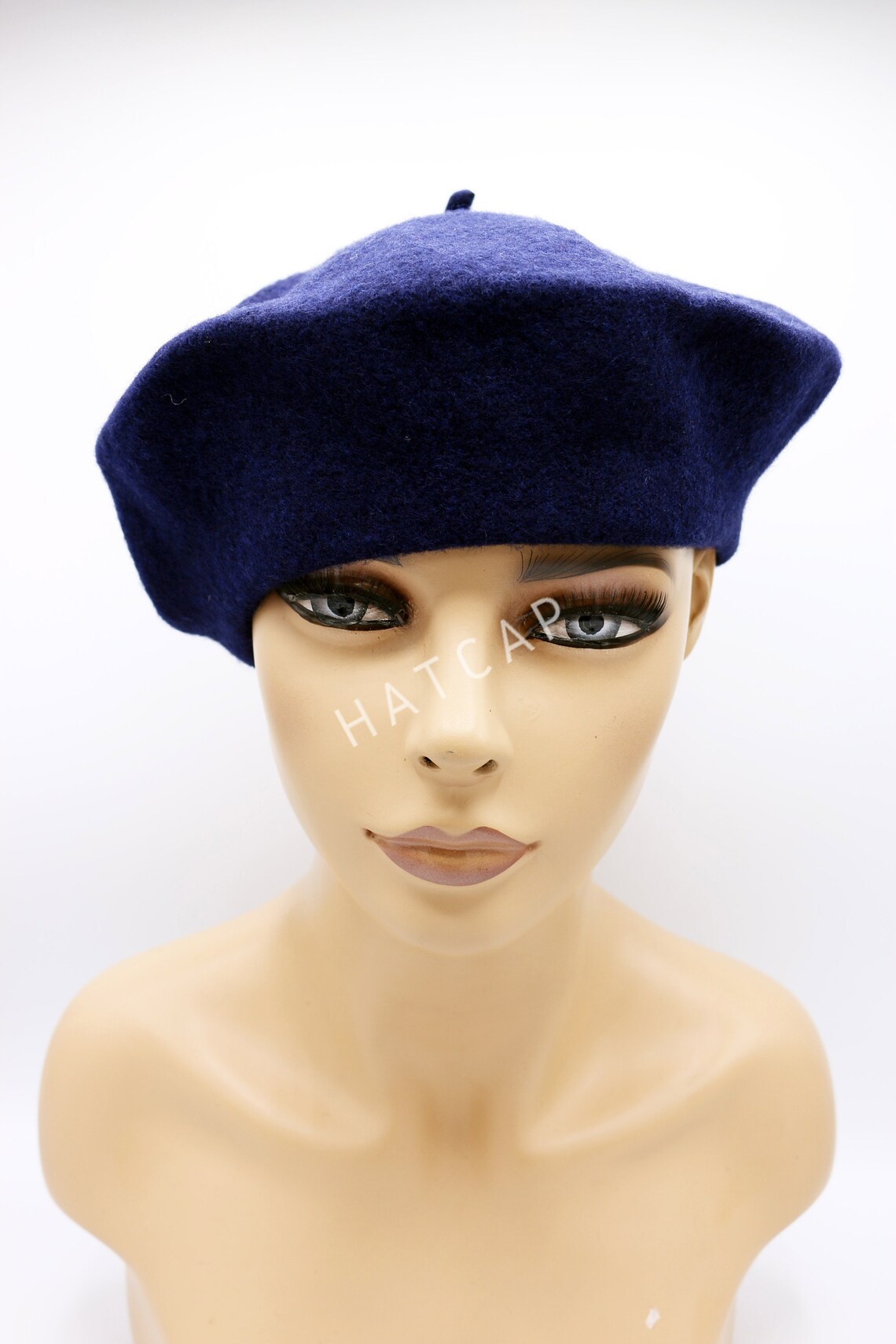Dark Blue French Beret Painters Hat Women Felt Beret Women Etsy