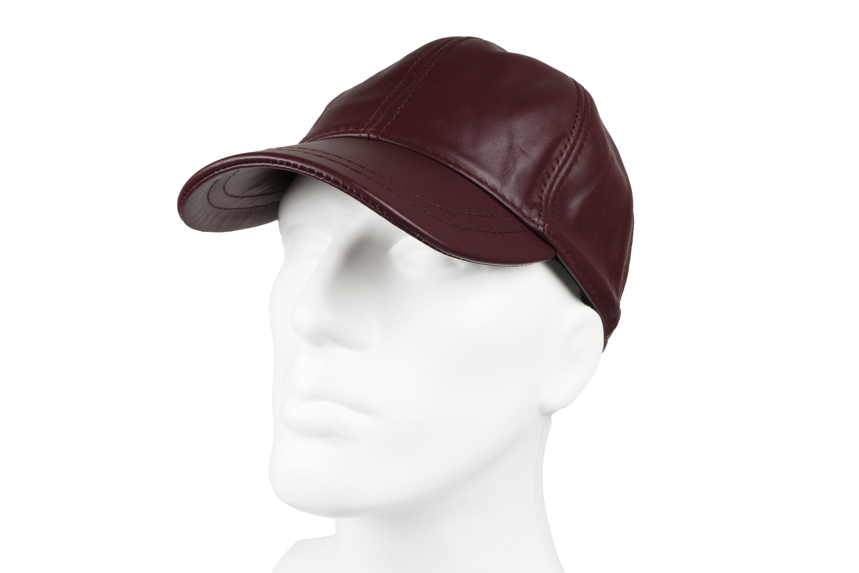 Burgundy Faux Leather Baseball Cap - Women\'s Hat Browning Company Lynsey Burgundy Leather Logo Patch  main image 4