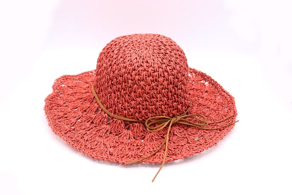 Wide Brim Red Straw Sun Hat Fgnfyis Elegant Summer Sun Hat for Women Wide Brim Straw  main image 4