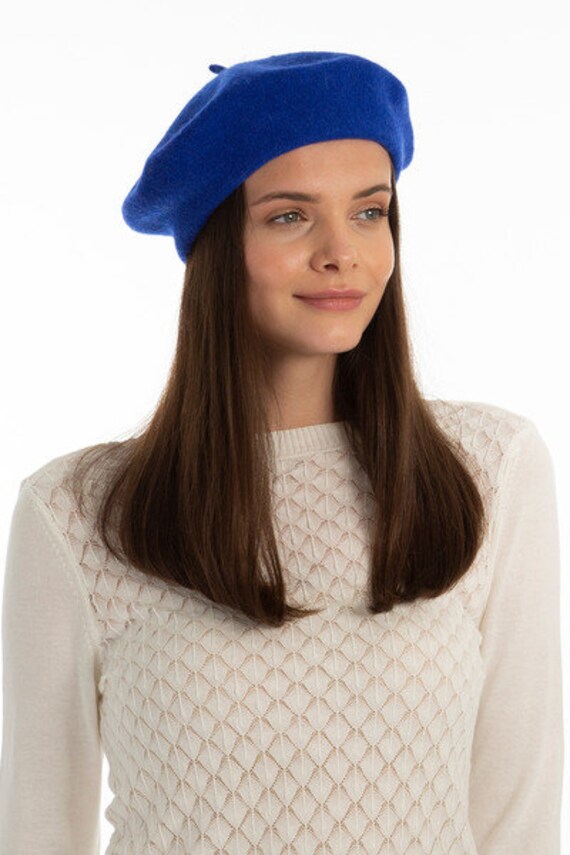 Blue French Beret Painters Hat Women 