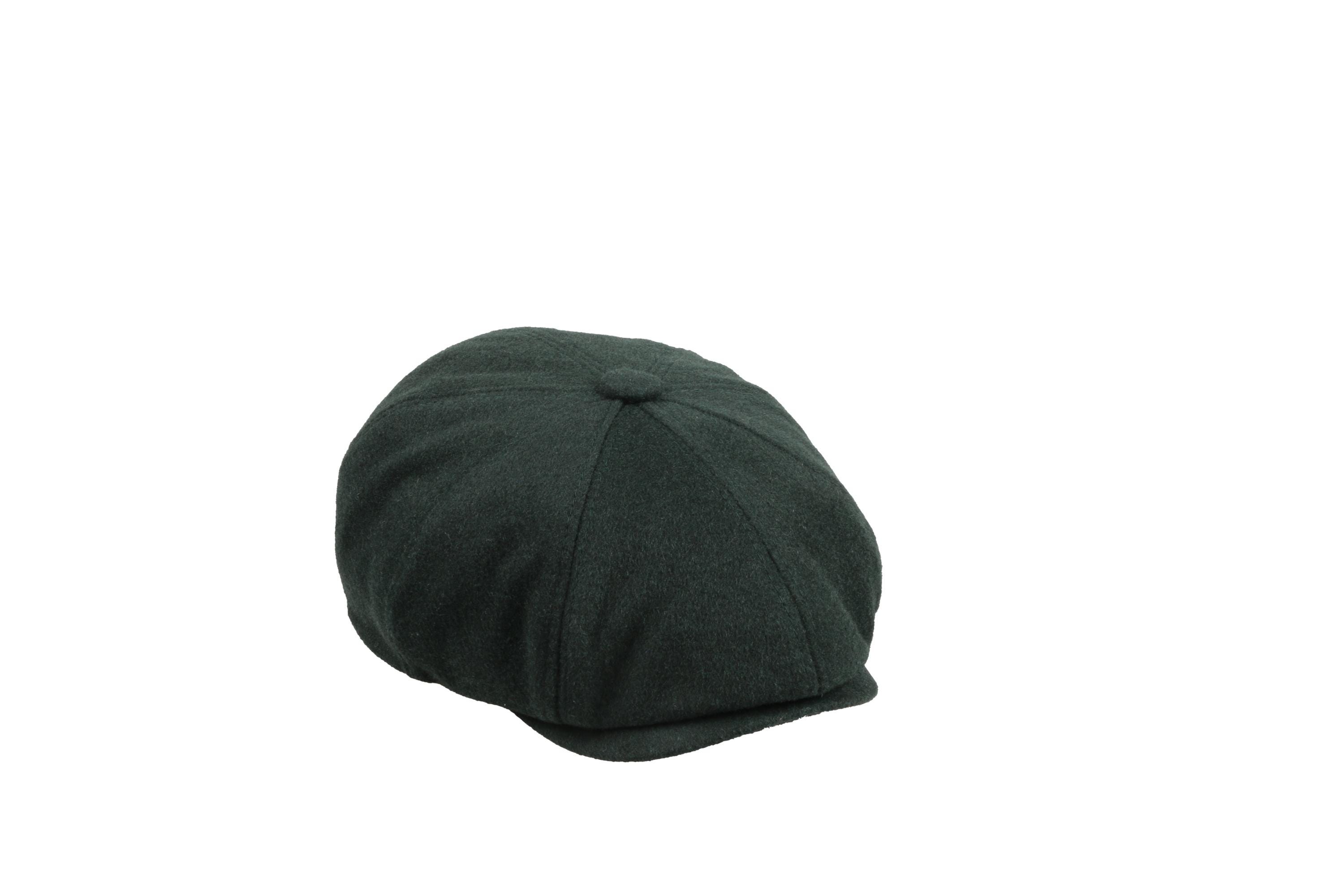 Dark Green Wool 8 Panels Newsboy Cap, Peaky Blinders Hat, Man