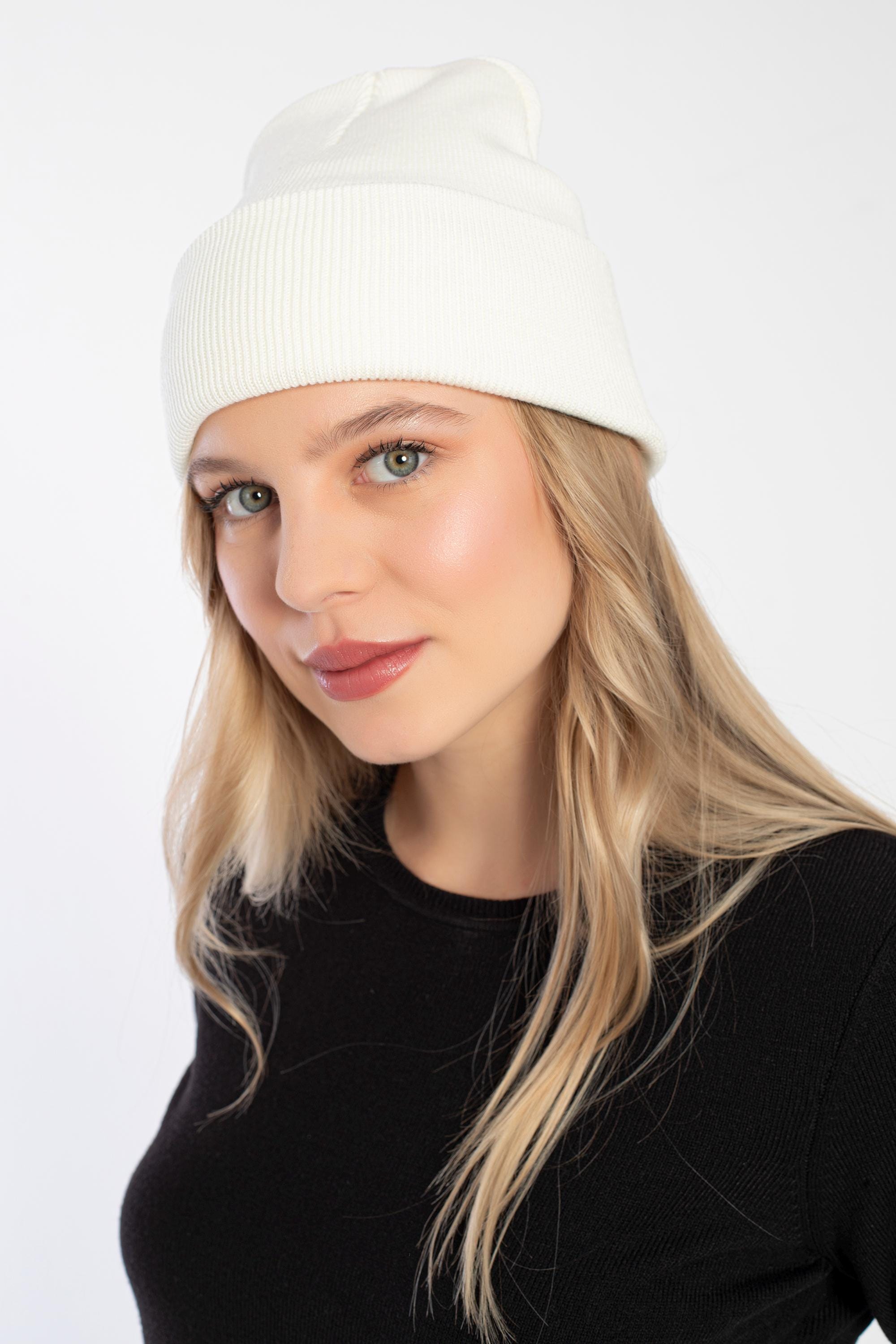 Black Basic Beanie Cap, 24 Colors Soft Acrylic Unisex Beanie