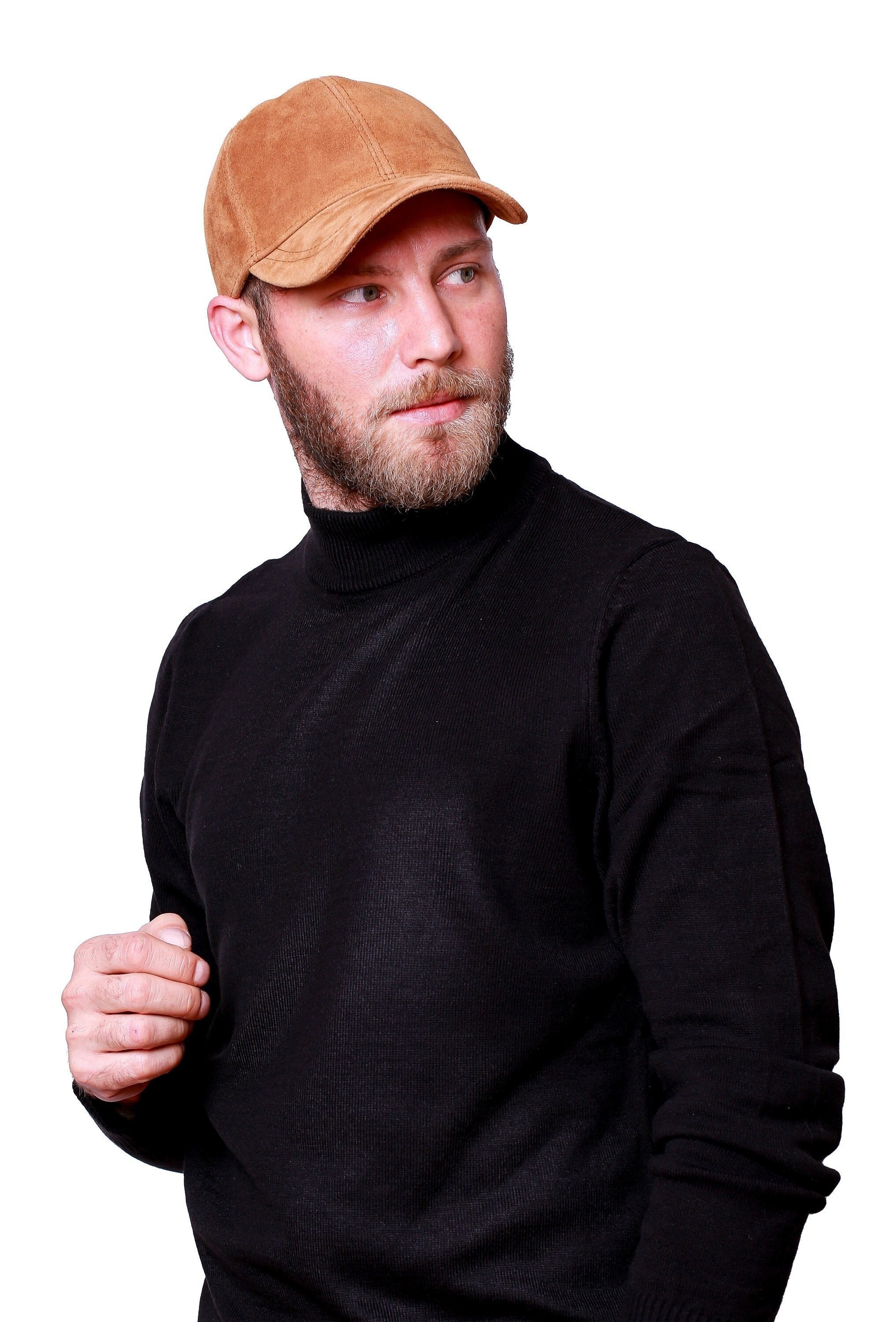 Personalized Tan Suede Baseball Cap 