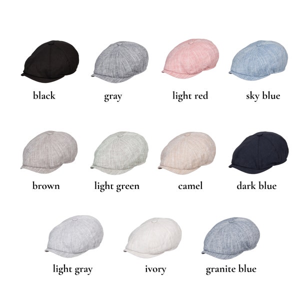 Casquette gavroche d'été 8 panneaux en coton, chapeau Peaky Blinders, chapeau garçon Hatsquare Baker, chapeau d'été léger pour homme, chapeau de mariage, cadeau de garçon d'honneur