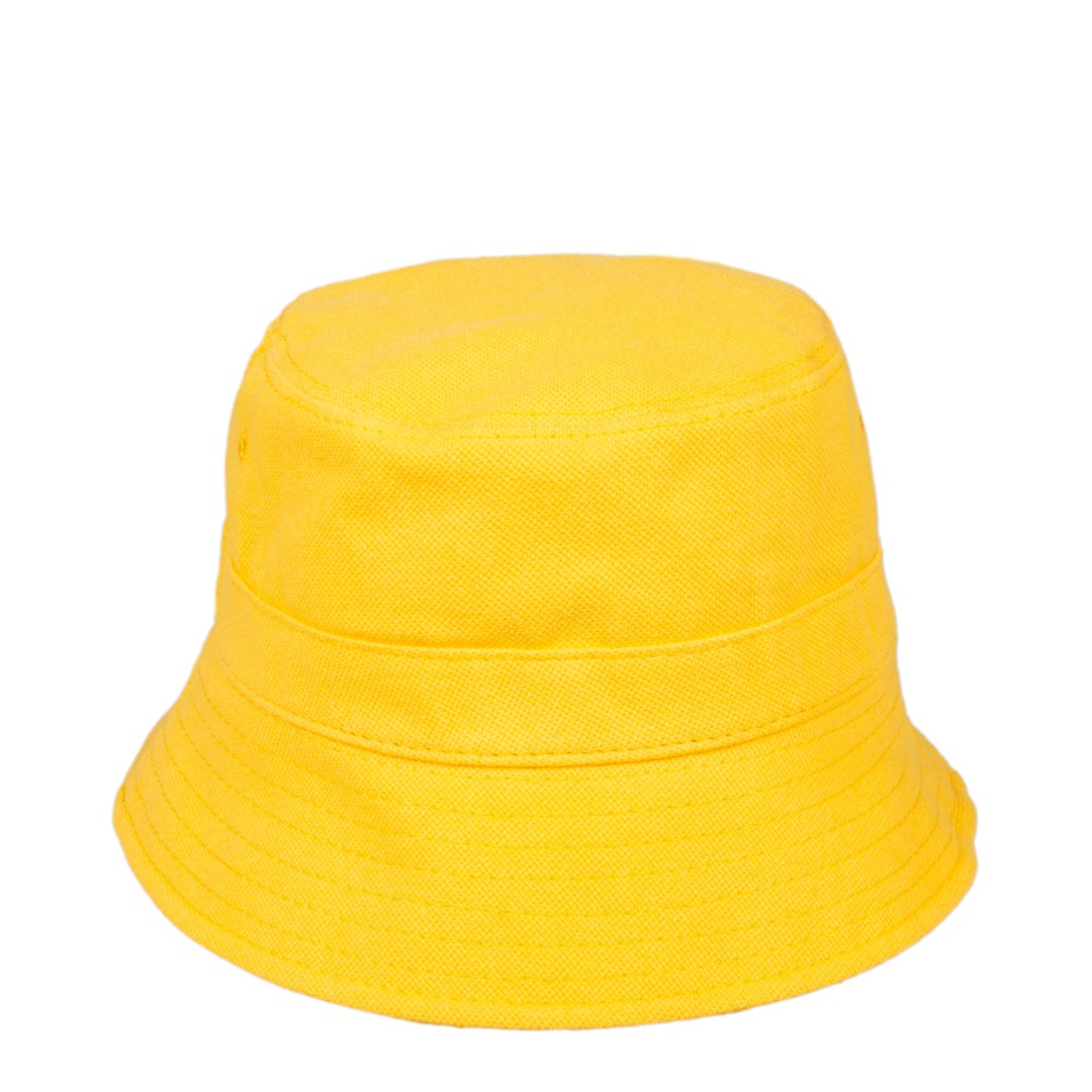 Yellow Cotton Bucket Hat, One Size Hat, Women Summer Hat, Neon Color