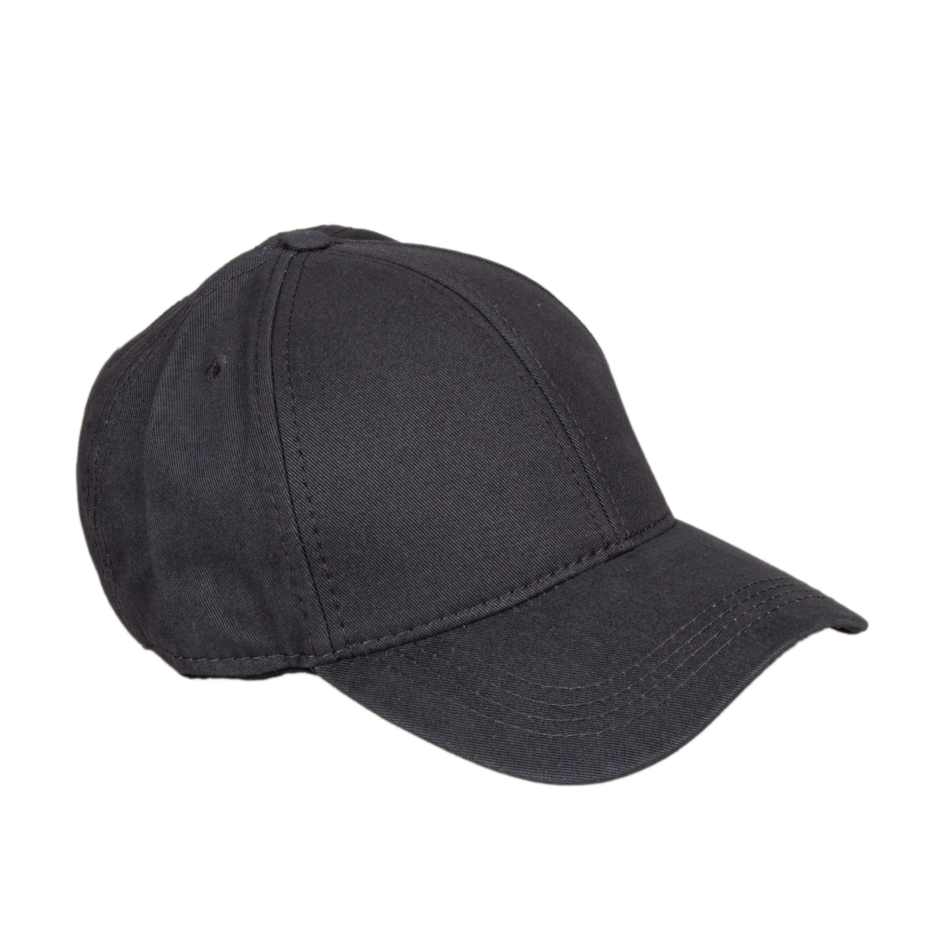 ?Dark Grey Baseball Cap Dark Gray Cotton Fabric Baseball Cap, Hatsquare Baseball Hat  main image 4