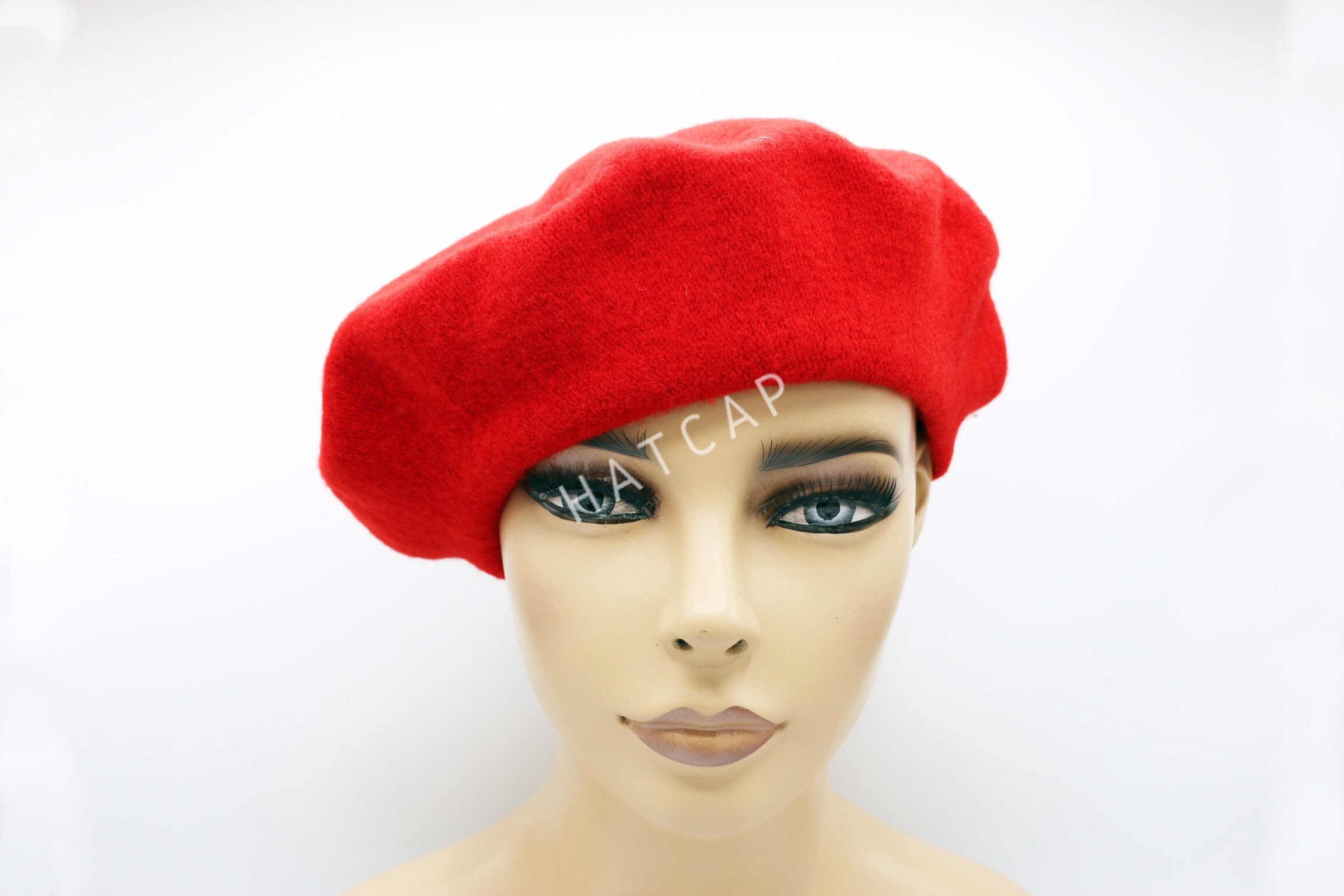 Red French Beret Painters Hat Women Felt Beret Women Etsy