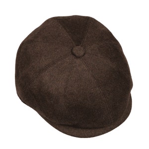 Dark Brown Wool 8 Panels Newsboy Cap, Peaky Blinders Hat, Baker Boy Hat, Irish flat Hatsquare Newsboy Cap, Men Scarf Set, Christmas Gift,