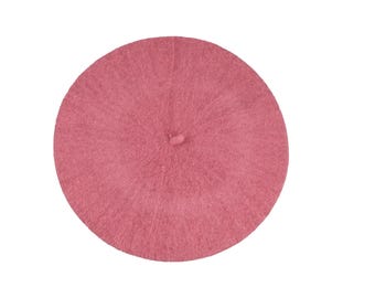 Pink French Beret , Painters Hat, Women Felt Beret, Women Winter Hat, Christmas Gift, Gift for Her