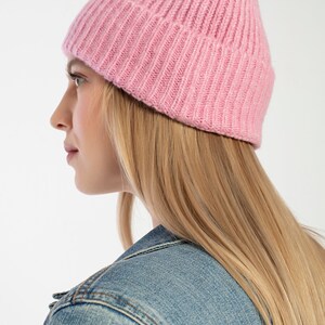 Gorra de gorro sin costuras unisex colorida, gorro unisex acrílico, gorro de invierno Hatsquare, gorra de calavera para hombre, gorro de punto con puños, gorra súper suave para mujer imagen 8