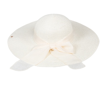 Ivory Romantic Vintage Style Wide Brim Straw Hat, Holiday Hat, Women Summer Hat, Beach Hat, Boho Hat, Foldable Sun Hat, Bridesmaid hats