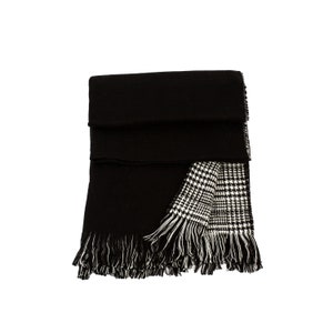 Black Double Sided Winter Oversize Women Scarf, Winter Shawl, Women Blanket Scarf, Winter Warm Pashmina Shawl, Christmas Gift