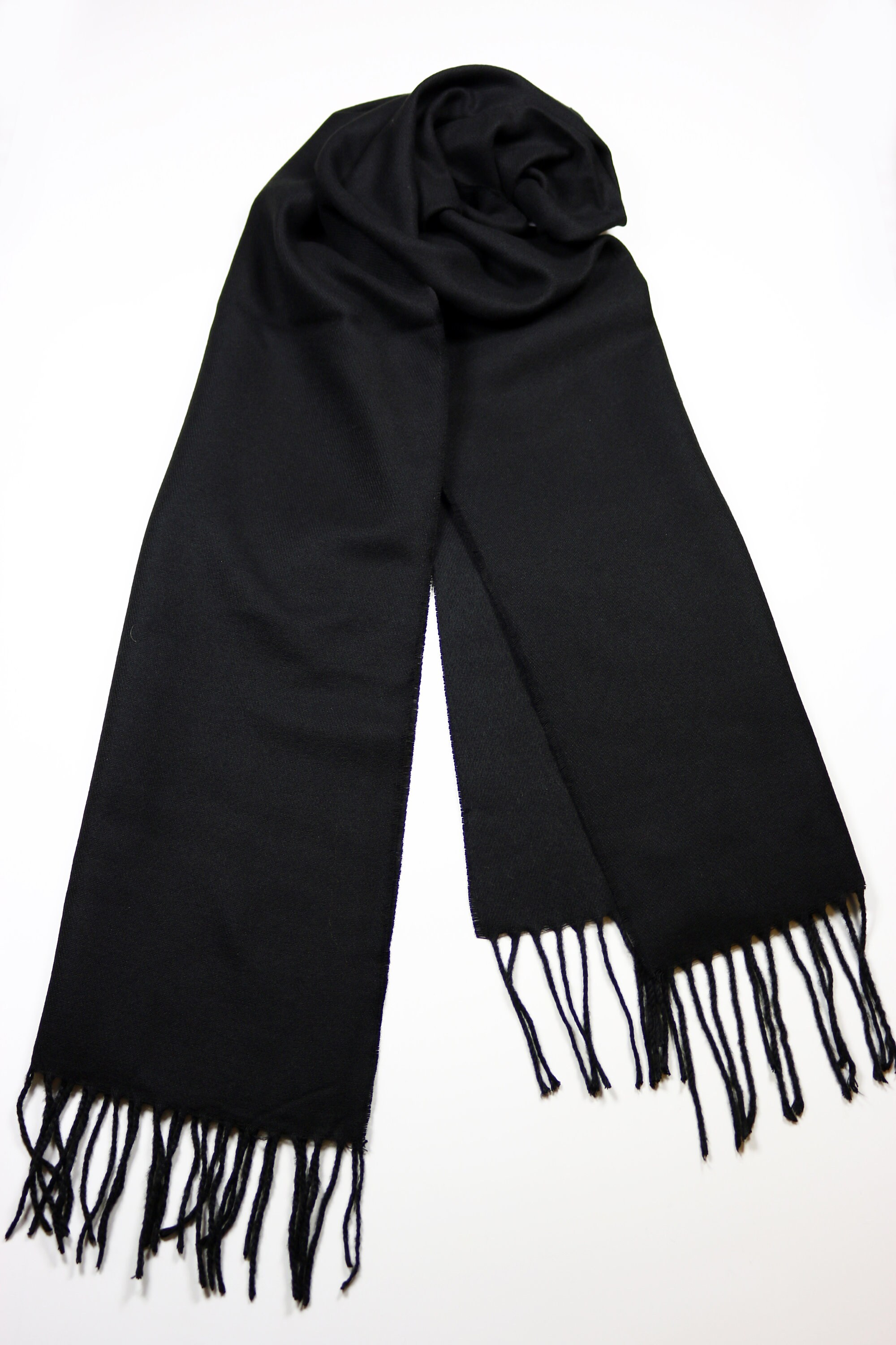 Black Wool Men Scarf, Suit Scarf, Scarves for Men, Hatsquare