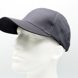 Gray Cotton Baseball Cap, Baseball Hat,  Men Summer Hat, Adjustable Baseball Cap, Women Summer Hat