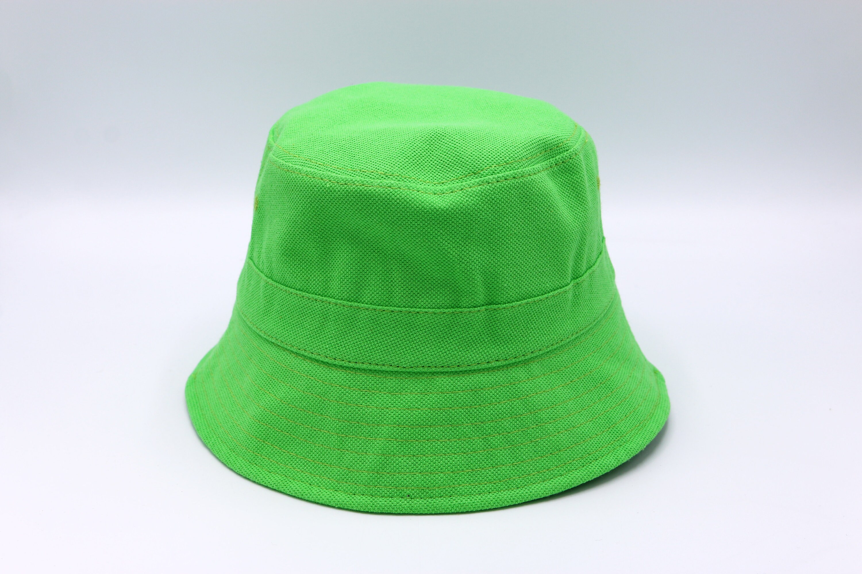 Neon Green Bucket Hat Bright Color Bucket Hat One Size Hat Etsy