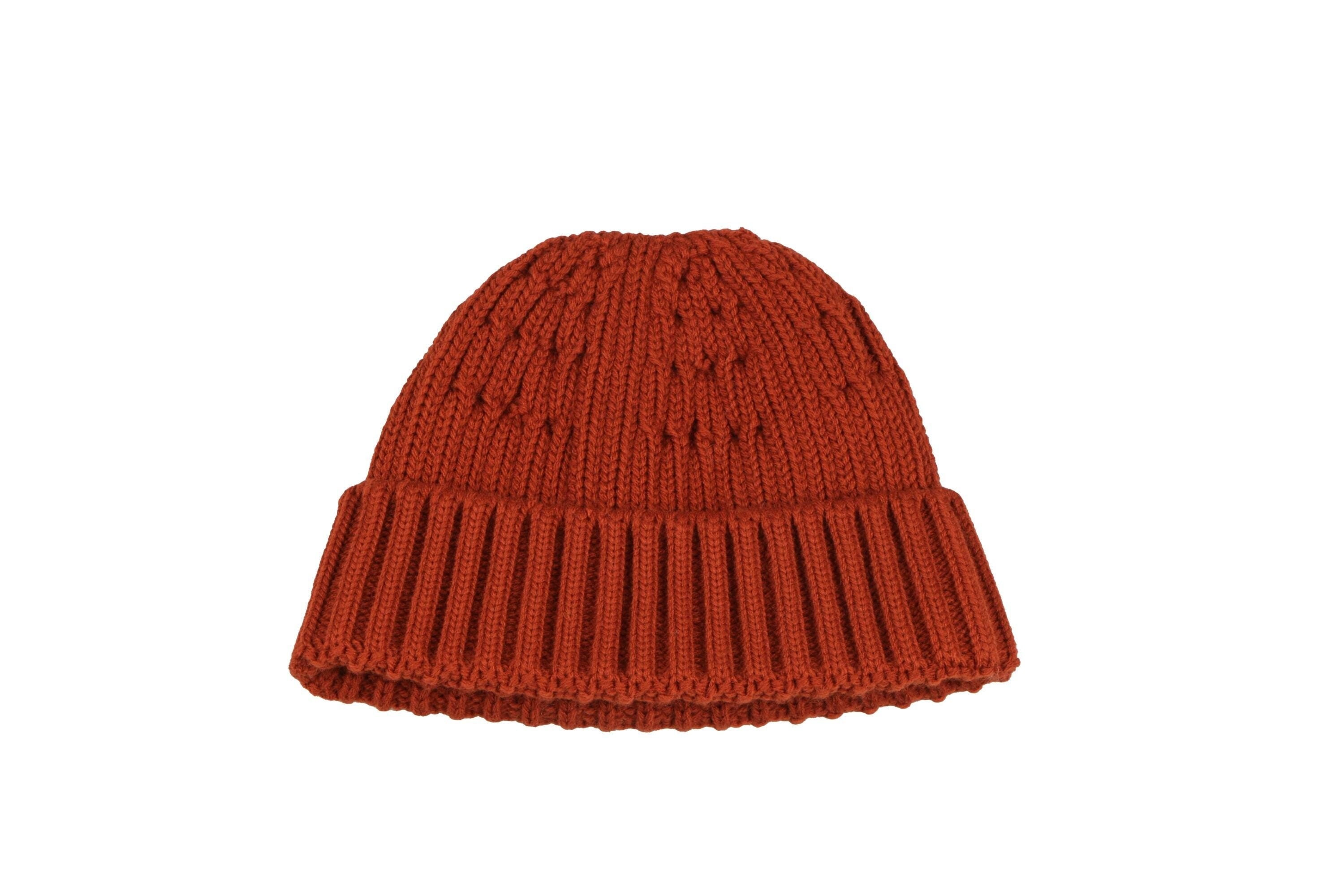 Unbranded Black Orange Wool Knit Beads Winter Cap Runabout Goods Wool Watch Cap - Black/Orange – Standard  main image 3