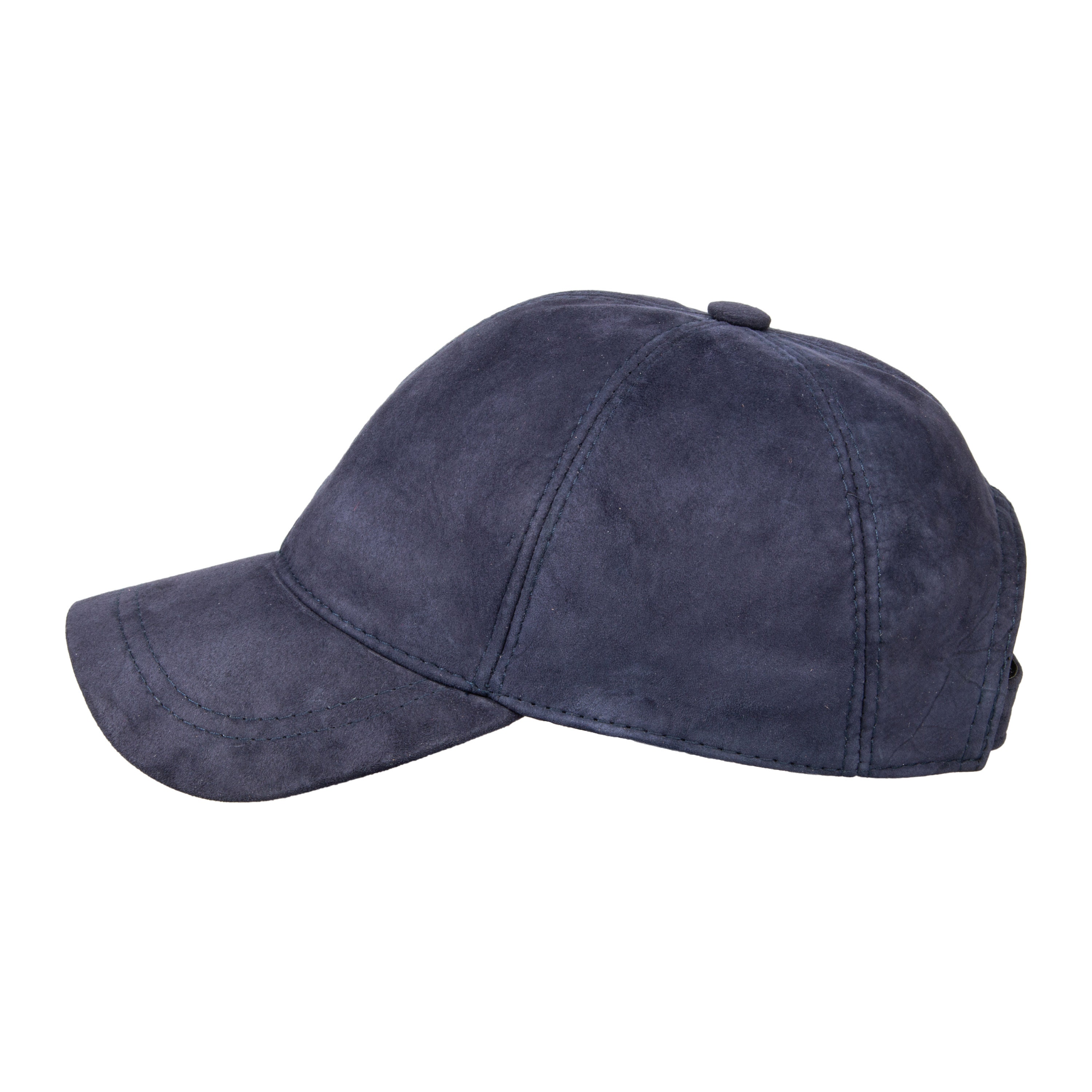 Dark Blue Suede Leather Baseball Cap Hatsquare Leather Hat