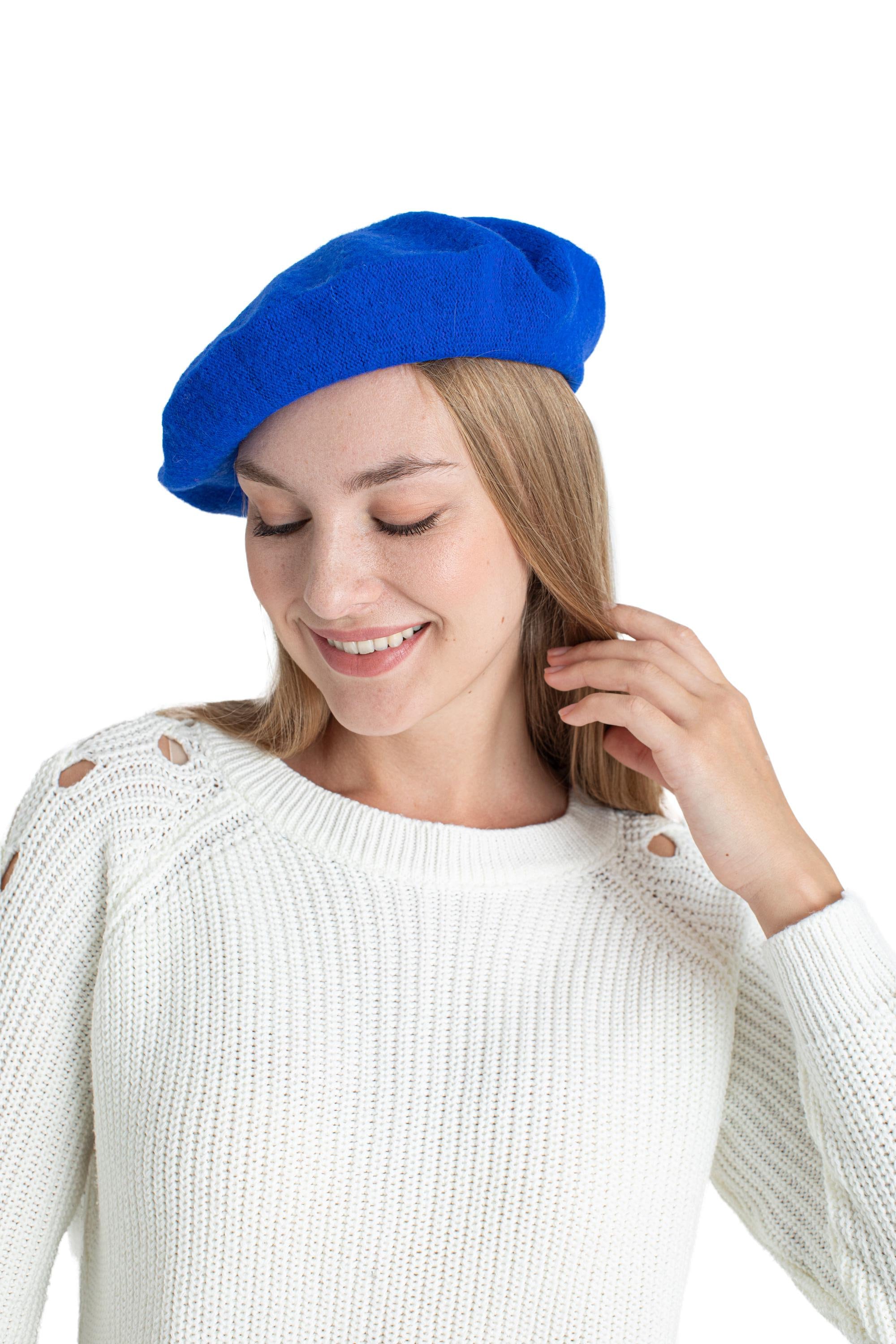 Vintage Womens Felt Beret Hat Blue Butterfly Applique Meyer Brothers Raffia Butterfly Beret - Etsy main image 2