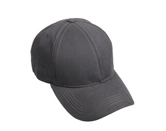 Unisex Dark Grey Baseball Toggle Cap Classic Imported Adjustable Plain Hat 11043-DarkGrey-1-  main image 2